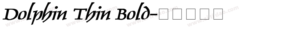 Dolphin Thin Bold字体转换